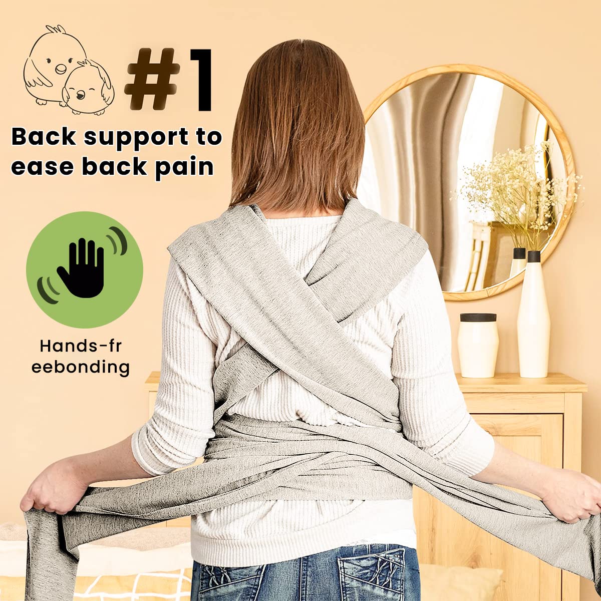 SNOWIE SOFT Baby Wrap Carrier - All in 1 Original Breathable Baby Sling, Lightweight, Hands Free Baby Carrier Sling, Baby Carrier Wrap, Baby Carriers for Newborn SNOWIE SOFT Baby Wrap Carrier - All in 1 Original Breathable Baby Sling, Lightweight, Hands Free Baby Carrier Sling, Baby Carrier Wrap, Baby Carriers for Newborn